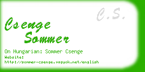 csenge sommer business card